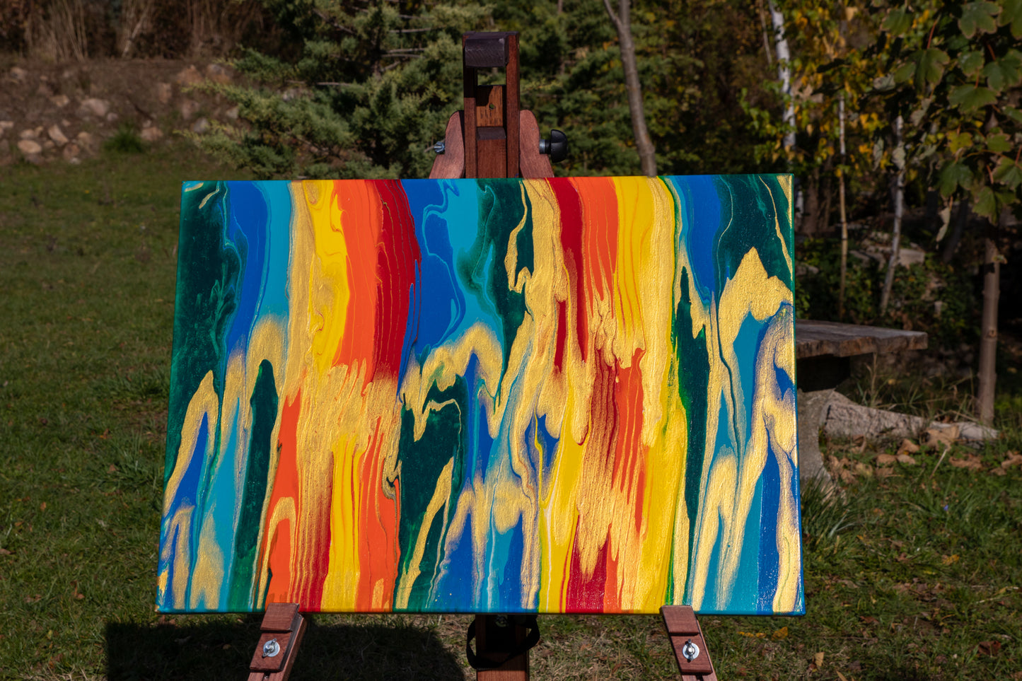 Golden layers 50x70 cm