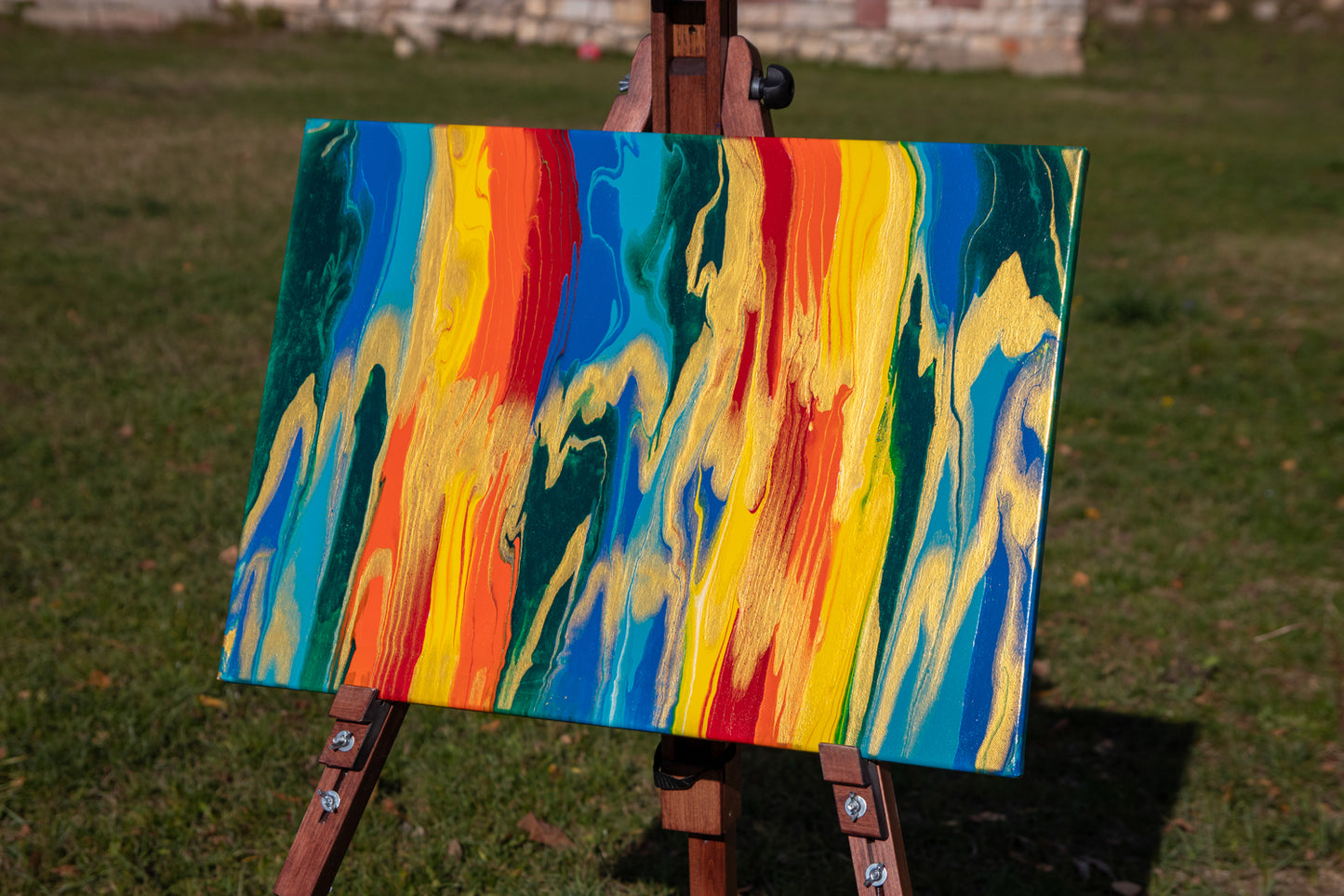 Golden layers 50x70 cm