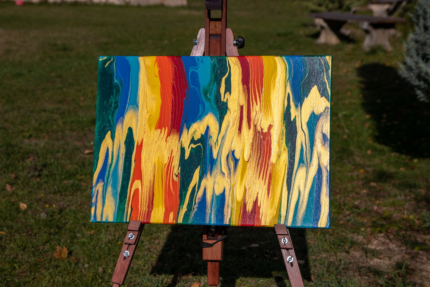 Golden layers 50x70 cm