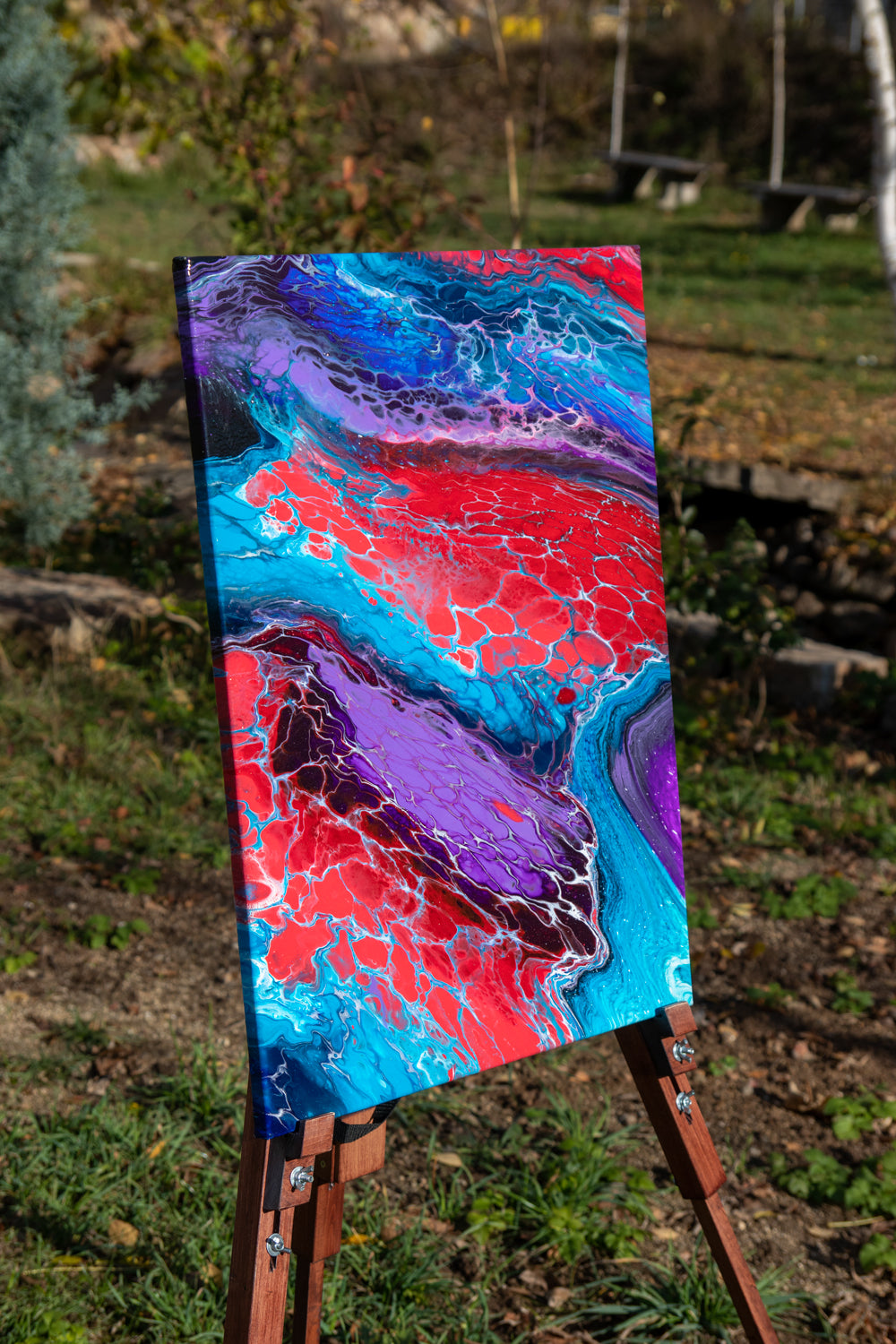 Colourful streams 50x70 cm