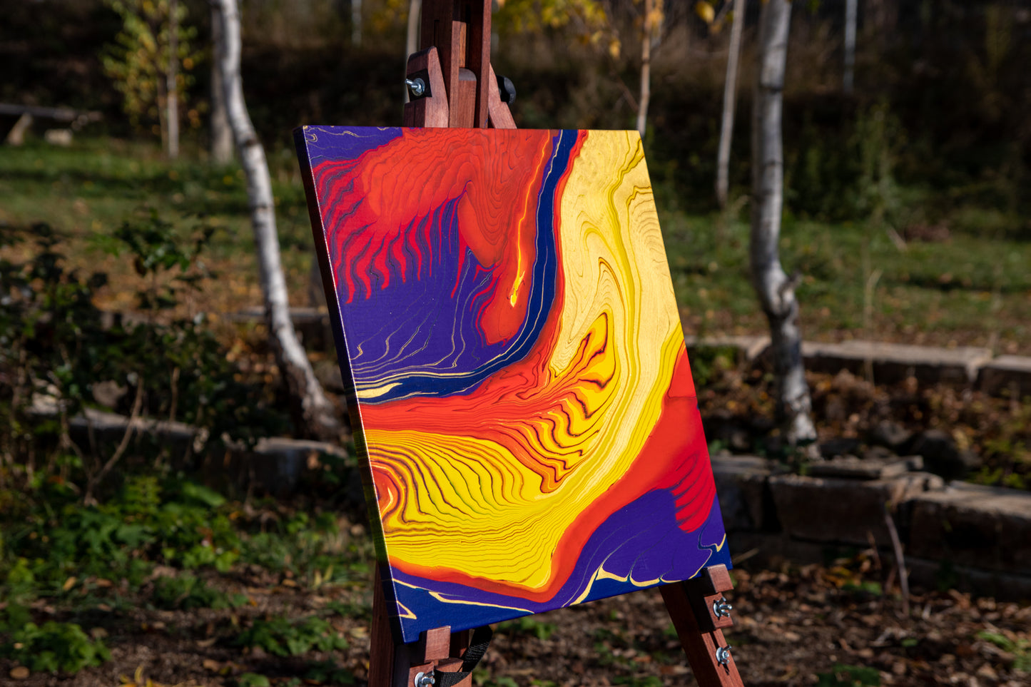 Lava flow 50x50 cm framed