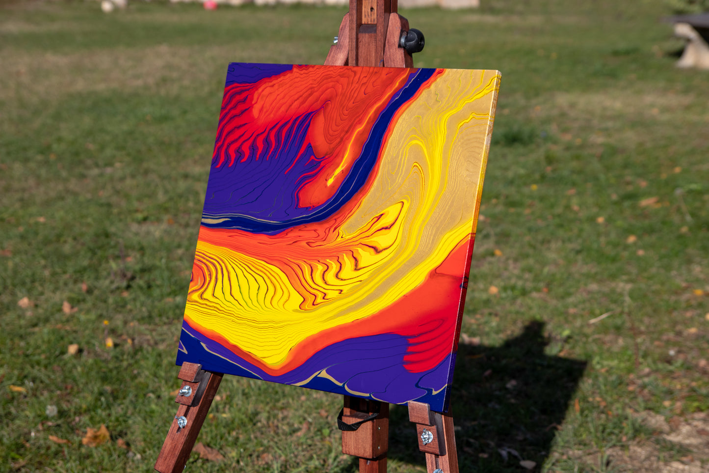 Lava flow 50x50 cm framed